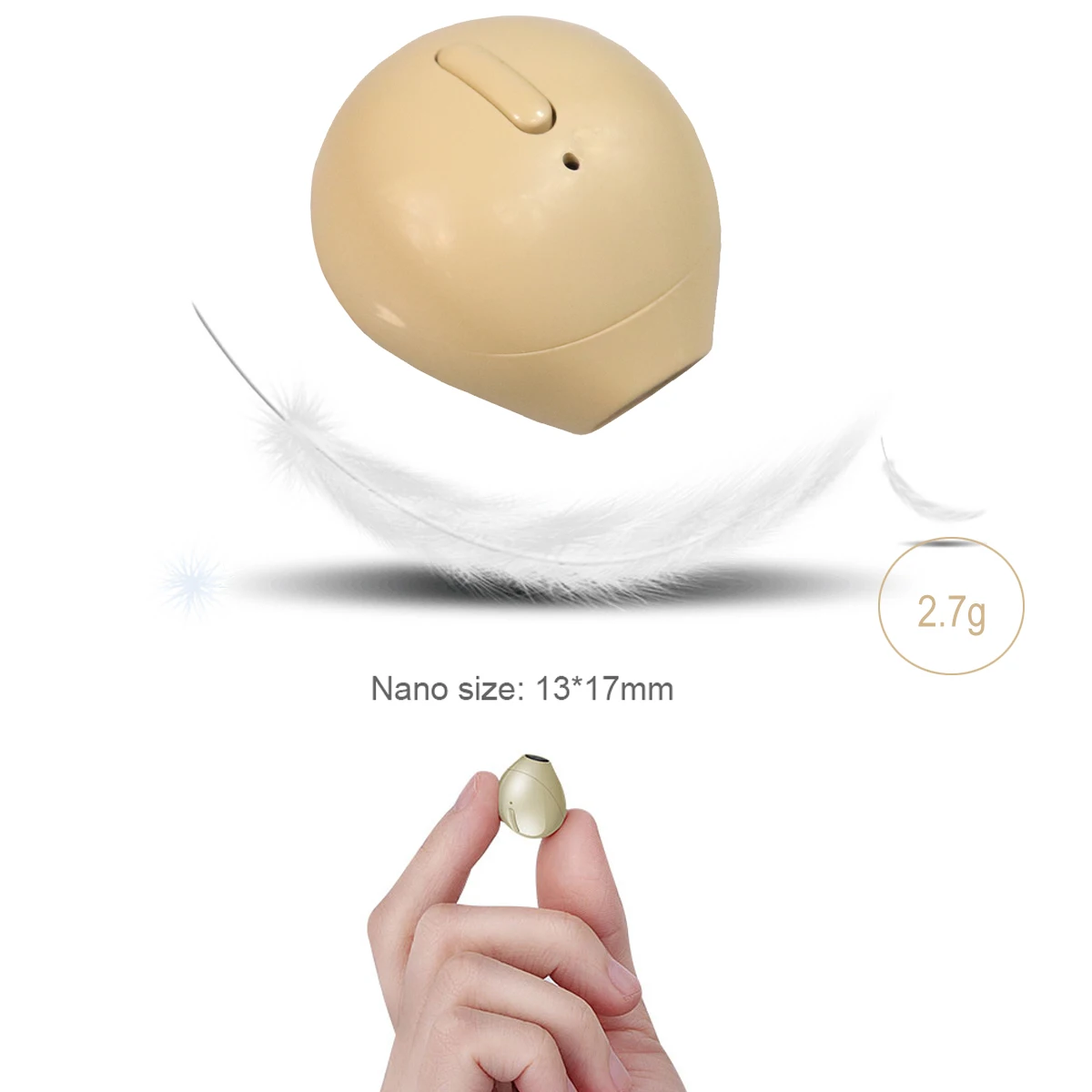 Mini auricolare Wireless invisibile con microfono auricolare per dormire, nessun flash, mezzo in-Ear, nessun dolore cuffie Micro Mono/Twin Bluetooth