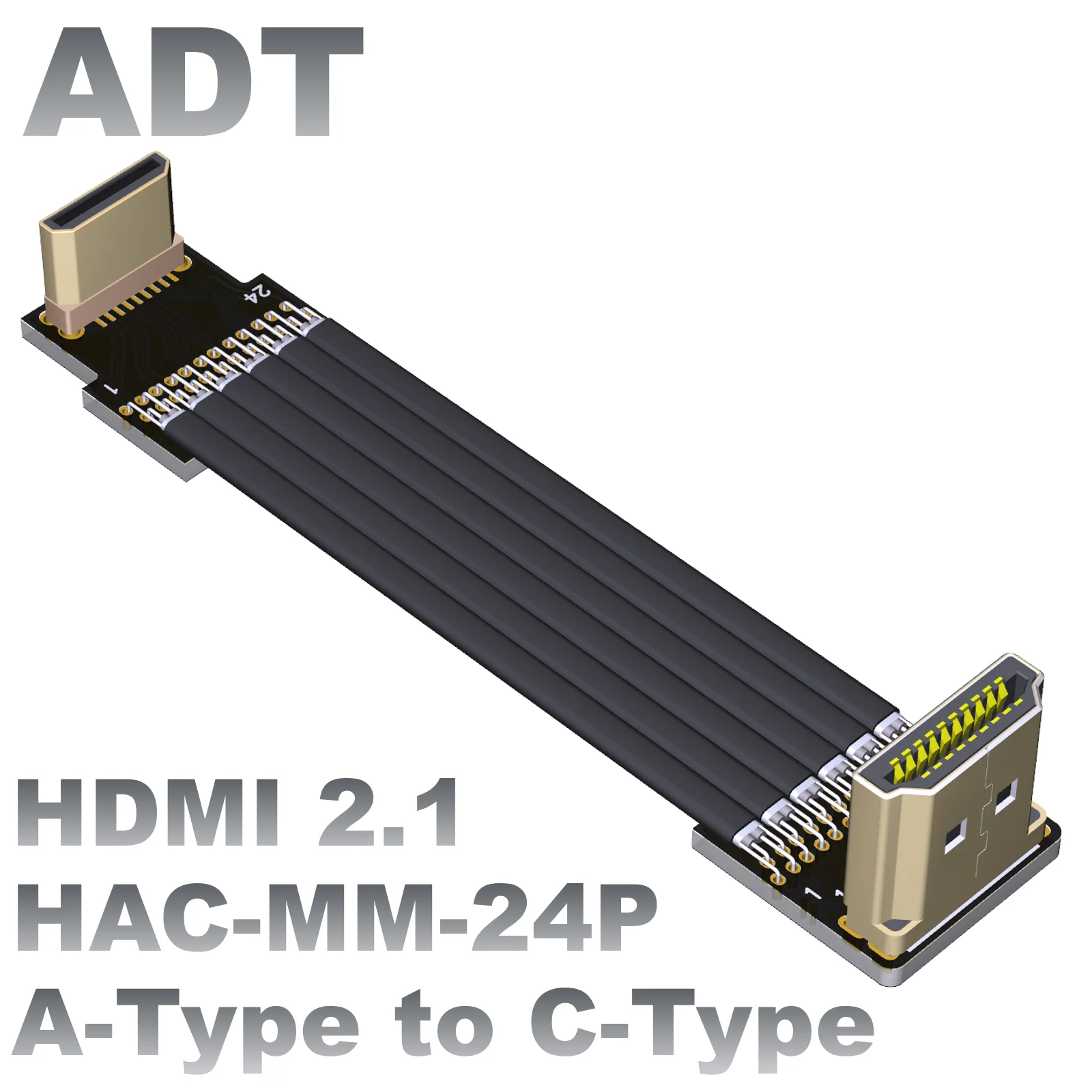 

Мини HDMI-совместимый 2,1 двойной штекер Встроенный плоский телефон удлинитель для видео 4K/144 Гц