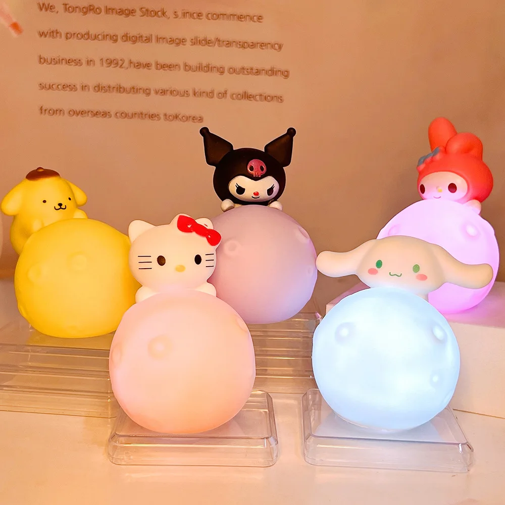 2024 Sanrio Yugui Dog Night Light Cute Girl Cool Lomi Kitty Big Eared Dog Desktop Healing Atmosphere Ornament