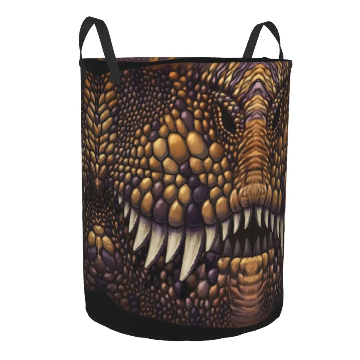 Customized T-Rex Dinosaur Laundry Basket Collapsible Carnivore Dino Baby Hamper for Nursery Toys Organizer Storage Bins