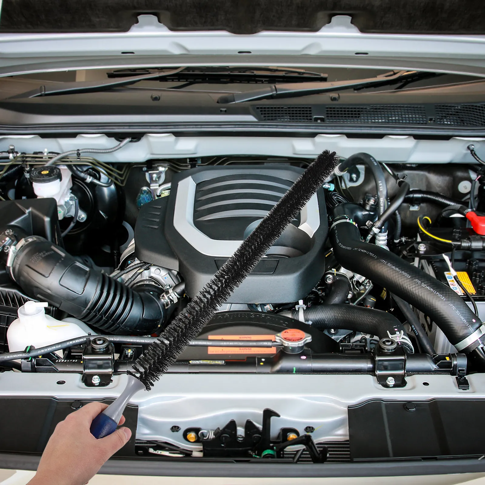 Auto Wheel Hub Cleaning Brush 55Cm Bendable Engine Detailing Tool No Scratch Rim Cleaner Car Wash Brush Multi Purpose Automotive