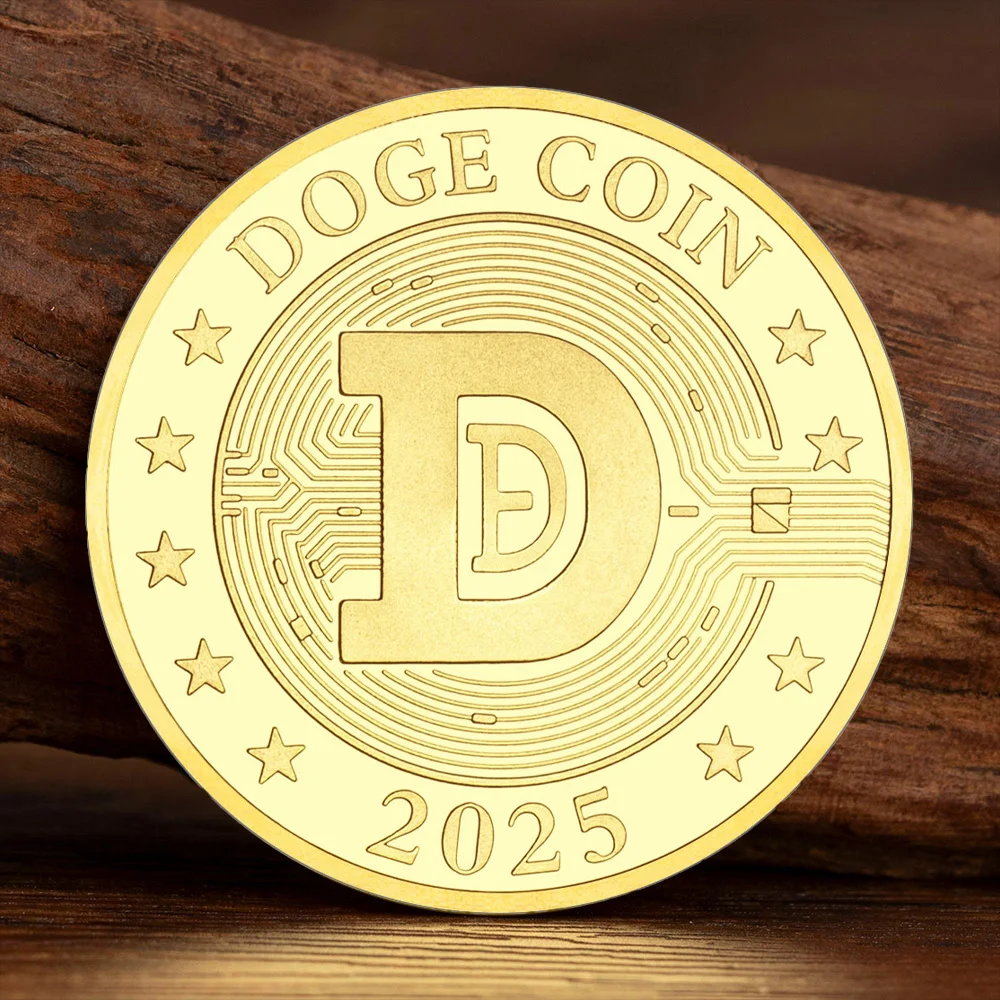 وصل حديثًا لعام 2025 عملة دوجي تذكارية مطلية بالذهب مجموعة النسر الأمريكي دوجي عملات مشفرة