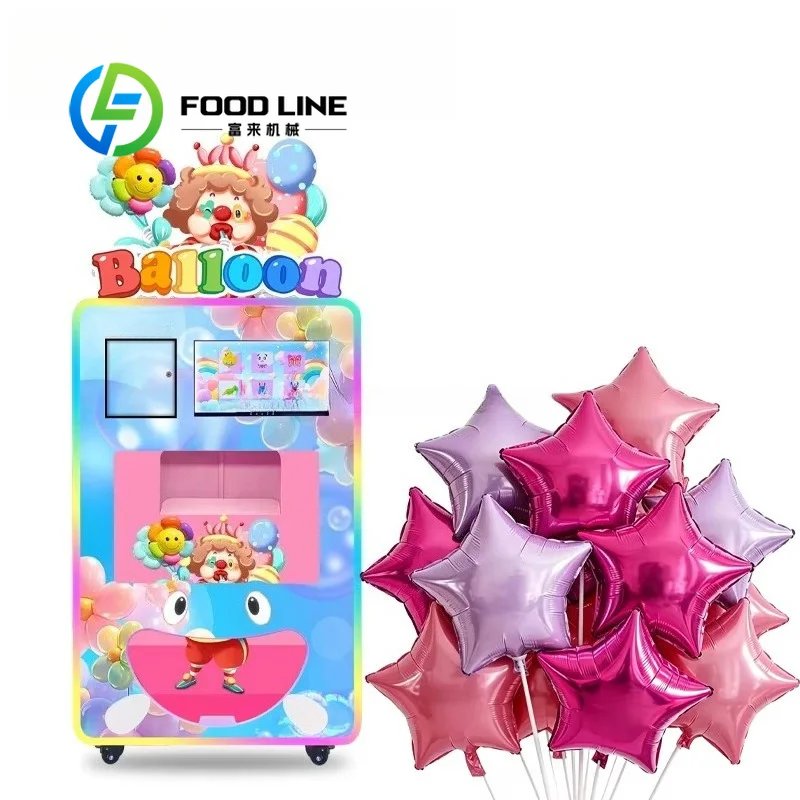 Subway Station Balloon Vending Machine Compact Vertical Layout Fits Narrow Public Space For Traveler Balloon Retail Service