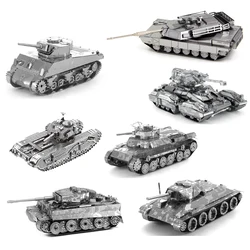 Tank 3D Metal Puzzle T34 Tiger model KITS Assemble Jigsaw Puzzle Gift Toys For Children
