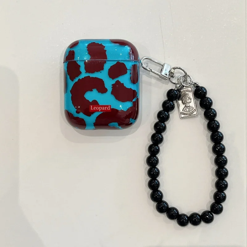 Casing earphone Apple motif macan tutul transparan kompatibel dengan Appleairpods3/4Personalized Lanyard CasePRO2CartoonPRO3