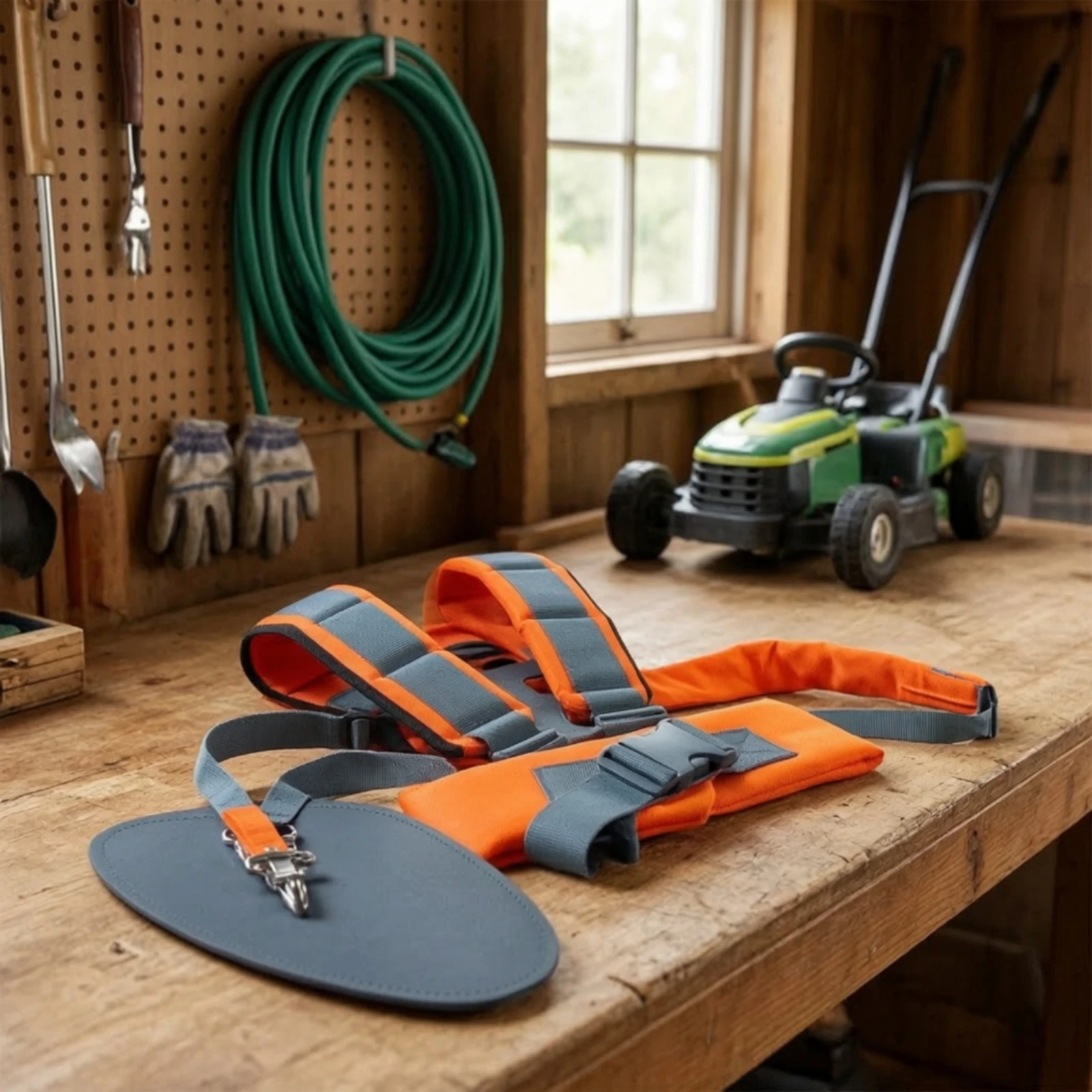 Grass Cutter Harness with Waist Belt Heavy-Duty Trimmer Shoulder Strap Brush Eater Strap Labor-Saving for Landscapers