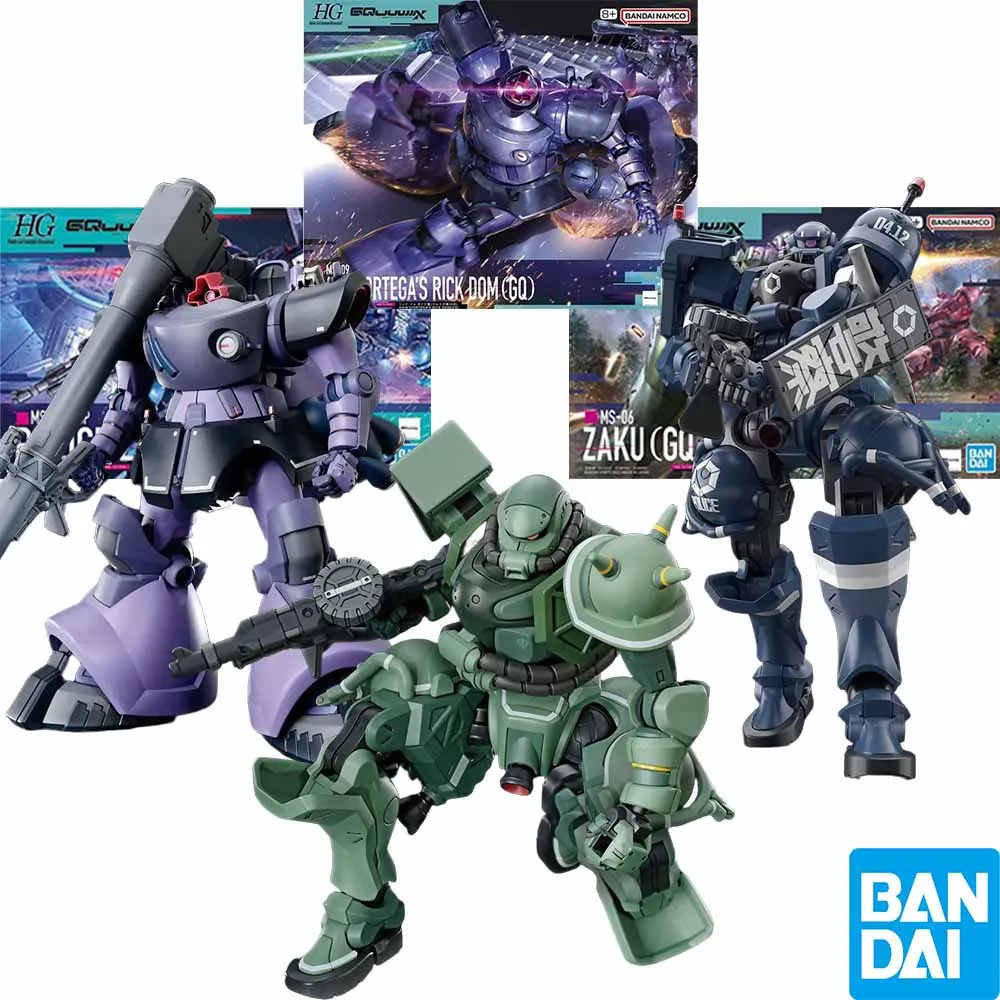 

BANDAI HG 1/144 MS-06 Zaku POLICE GAIA'S/ORTEGA'S RICK DOM Anime Figures Movable MODEL KIT Joints High Quality Collectible Toy
