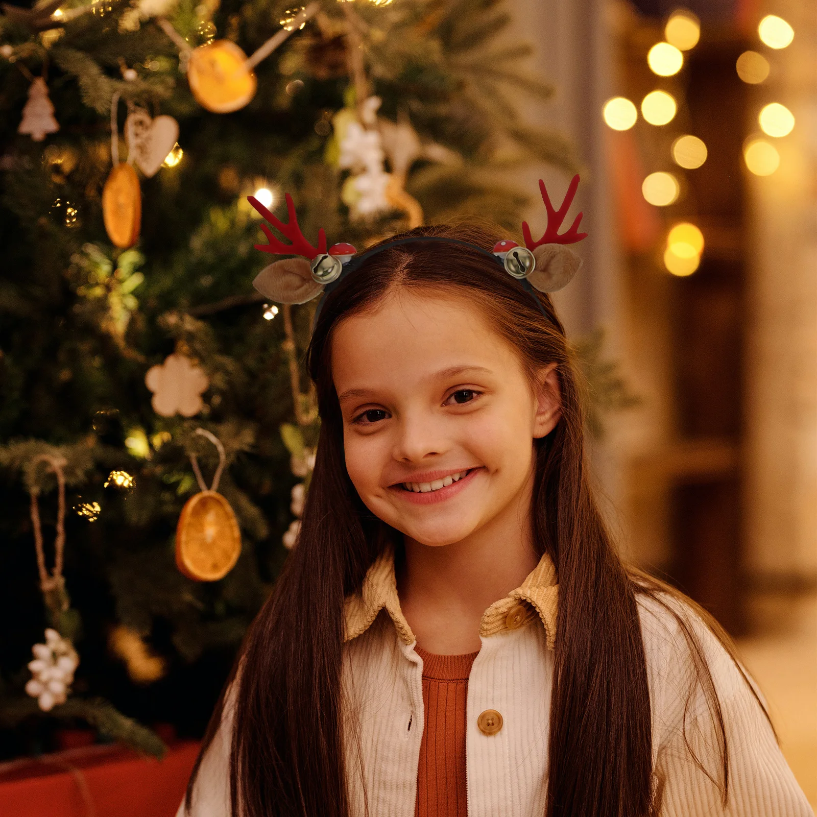 

4pcs Christmas Antler Headbands Hair Accessories For Kids Deer Horn Headdress Holiday Party Costume Xmas Decor Non-Slip