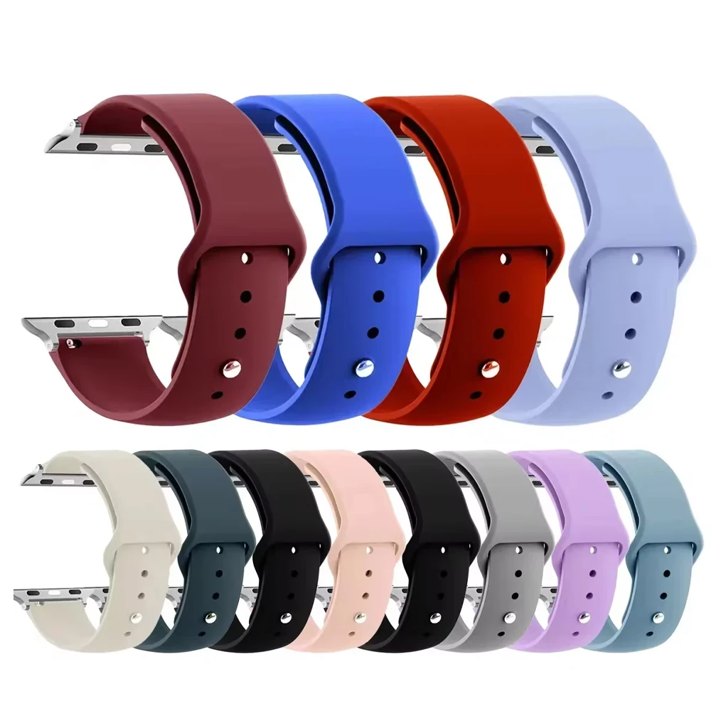 Für Apple Watch Band 45 mm 44 mm 42 mm 49 mm iWatch Armband 40 mm 41 mm 38 mm Silikonarmband Correa Serie 9 8 7 6 5 3 4 3 SE Ultra 2