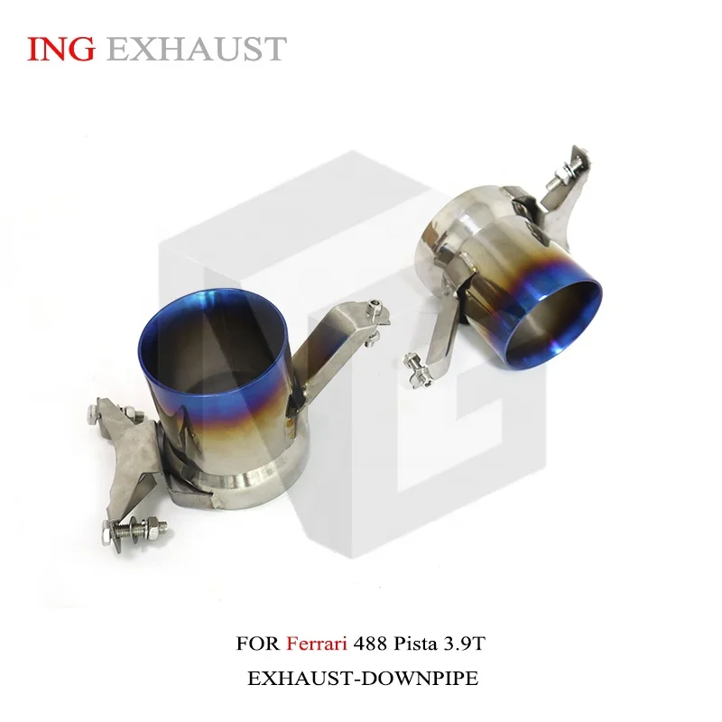 For High Flow Titanium Alloy Exhaust Pipe Tips For Ferrari 488 Pista 3.9T With High Performance Auto Turning Pipe Parts