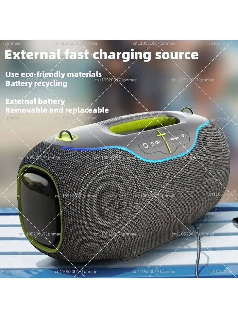 Portable Subwoofer Speaker IPX6 Waterproof Wireless Bluetooth Speaker with Microphone, High Quality Bass, Long Battery Outdoor