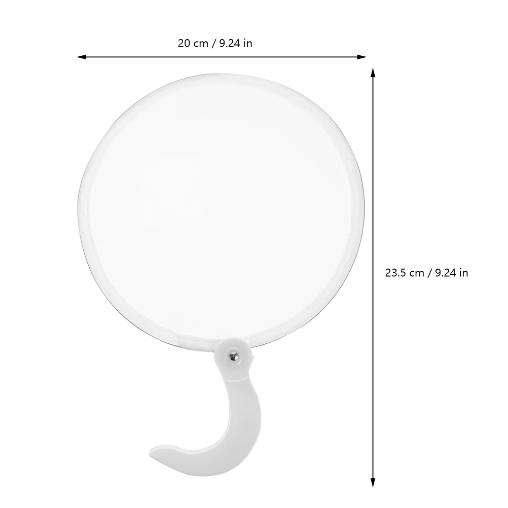 4 Pcs Portable Fan Handheld Foldable Decorative Items Circular Plastic Folding Round Fans