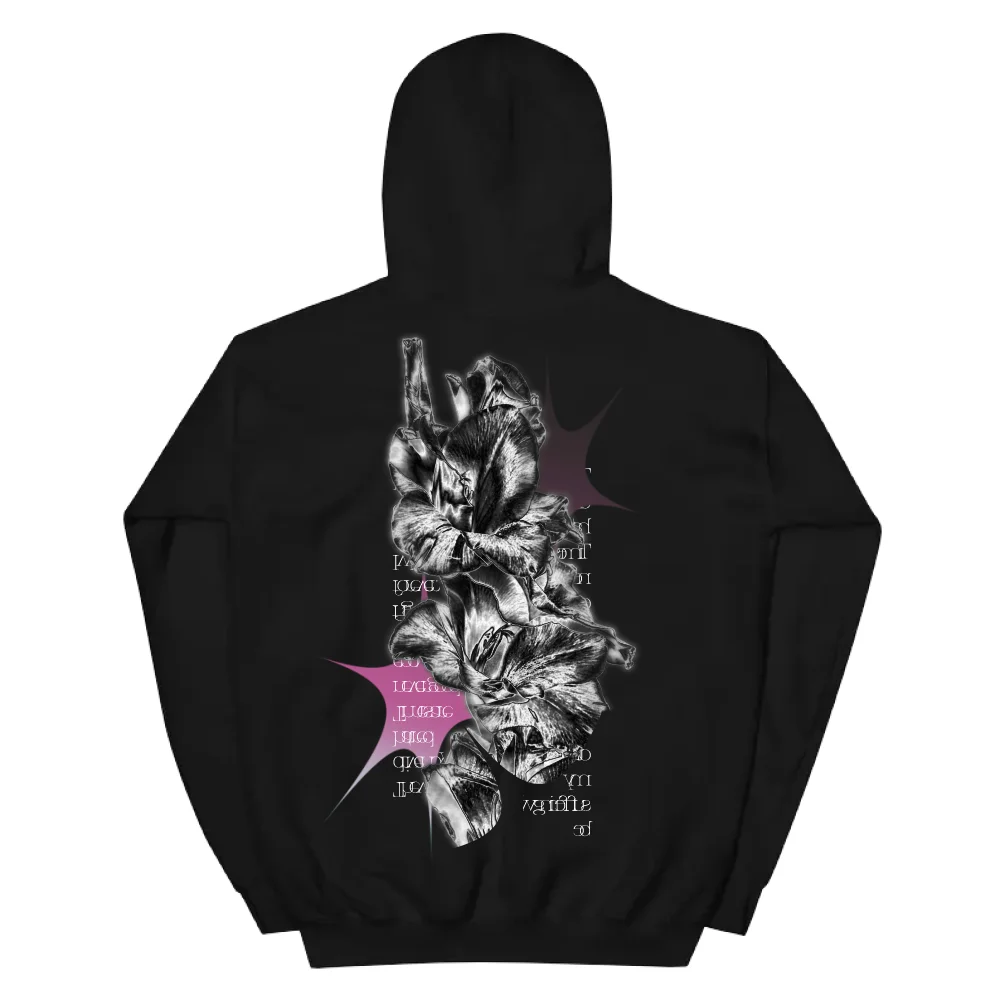 Acid Gladiolus Flower Metal Avant garde Women's Hoodie Men's Hoodies Sweatshirts Normcore Minimalist Oversized Original