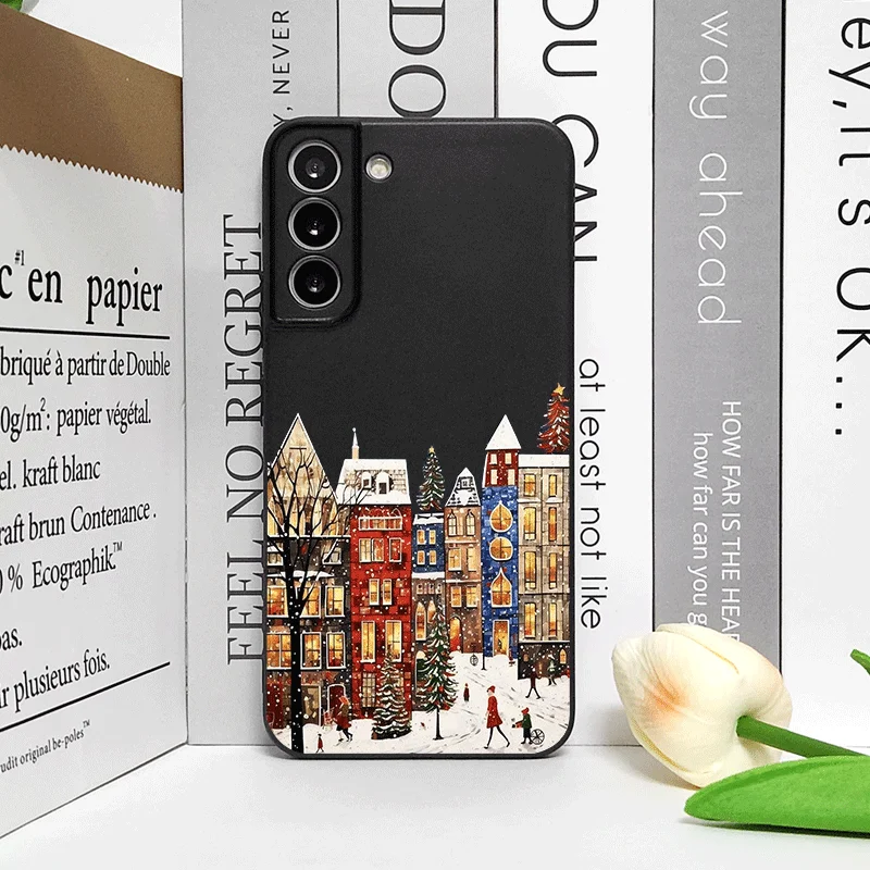 عيد الميلاد بناء الشتاء الثلوج مشهد جراب هاتف ل ممن لهم رينو 13 12 F 11 10 برو زائد البحث X5 X3 لايت X8 X7 A98 A59 غطاء ناعم