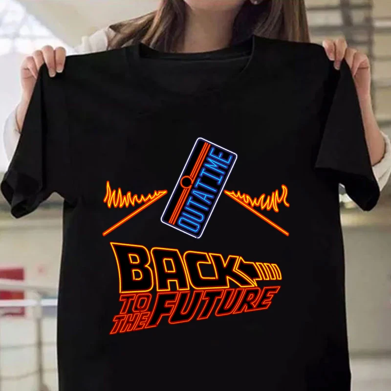 

New Back To The Future Print T-Shirt Men Women Fashion Short Sleeve Casual Harajuku Summer Tops Tees