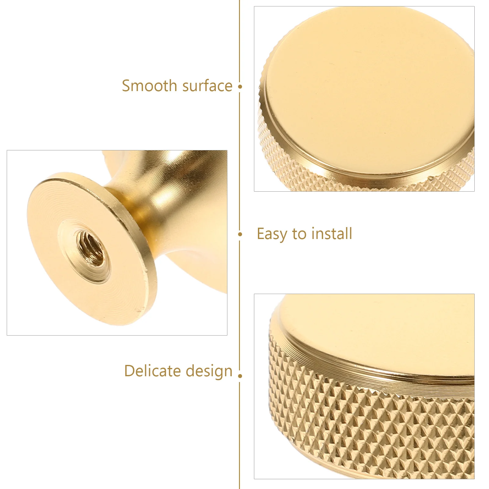 

5Pcs Golden Pull Handles Durable Zinc Alloy Cabinet Knobs Furniture Drawer Wardrobe Modern Minimalist Design Dresser Knobs