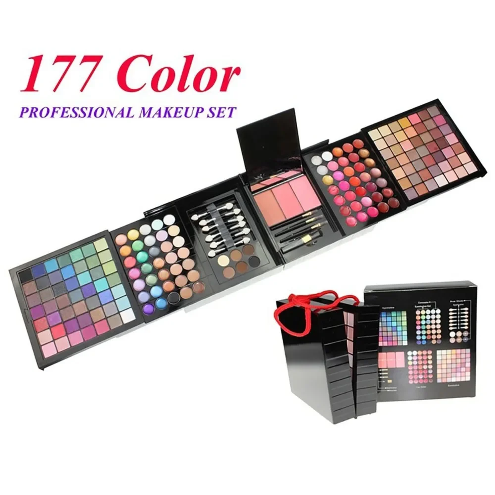 

177 Color Makeup Set for Women Full Kit All in One Makeup Gift Set Eye shadow Pallete Cosmetic Glitter Eyeshadow Blush Lip Gloss