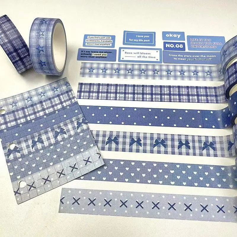 1,5 cm x 5 m Retro-Themen-Washi-Tape mit Blumen- und Karomuster für DIY-Scrapbooking, Journal, Handarbeiten, Geschenkdekoration. – Detail 14