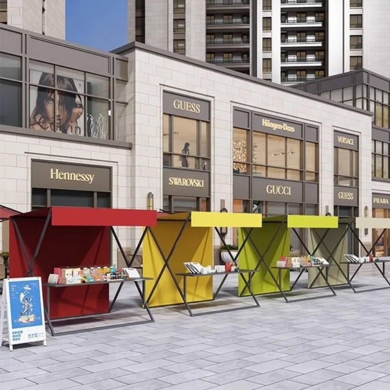 Market stall rack Night market stall shelf Commercial street Internet celebrity wrought iron display rack Sales table