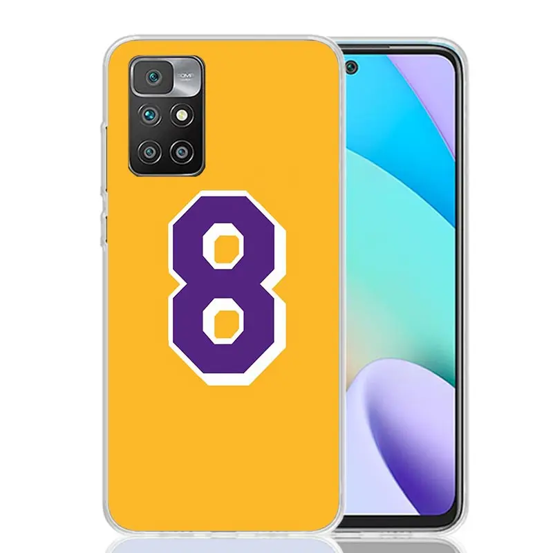 Basketball 23 24 8 Number Phone Case For Xiaomi 12C 12 10C 10 10A 9C 9 9A 9T 8A 8 7A 7 6A 6 Pro S2 K70 K60 K40 K20 Art Coque Cap