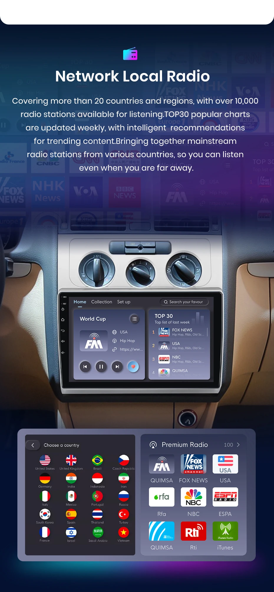 Junsun Wireless Carplay Android Auto Autoradio für Volkswagen Touran 1 2003-2010 GPS Multimedia 2 Din – Detail 13