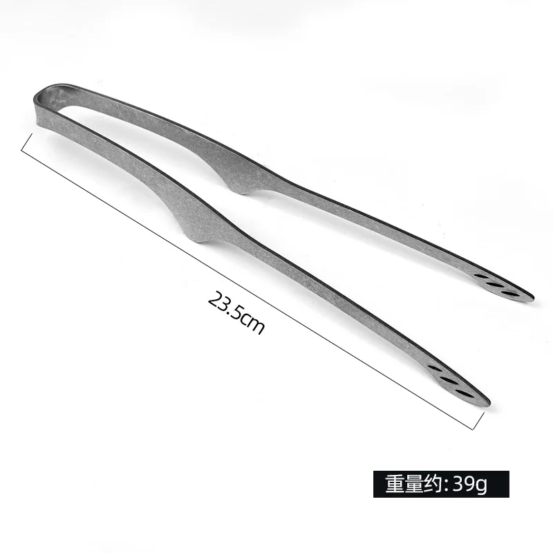 Titanium Tang 9.2in/23.5cm Picknick BBQ Grill Tang Clip Restaurant Barbecue Vlees Clip Wandelen Camping Servies levert