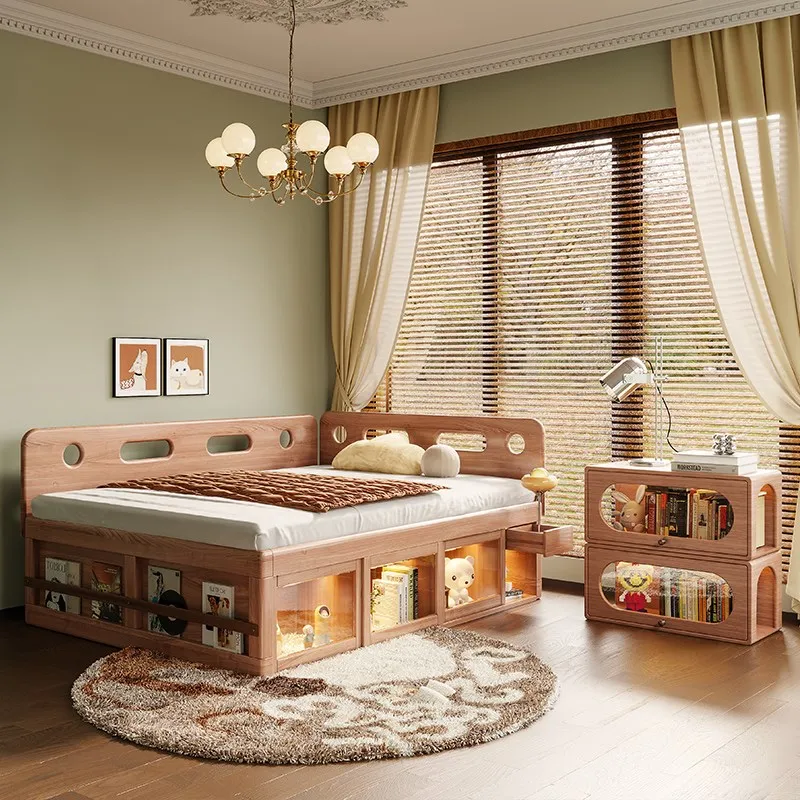 Decorazione per ragazze Letti per bambini Luxuce Letti per bambini in stile moderno nordico semplice Design singolo Mobili in legno personalizzato Lettino Per Bambini