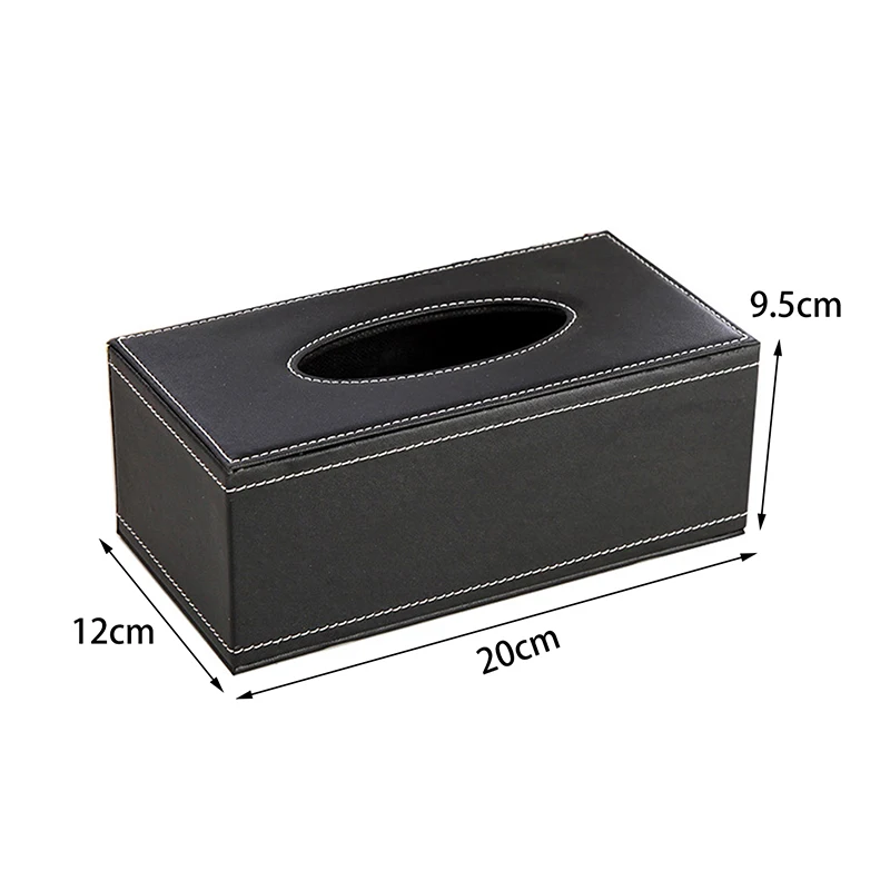High-Quality Leather Tissue Box Holder Living Room Household Tissue Box Creative Napkin Box Car Tissue Case