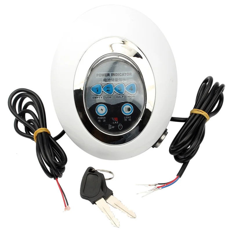 

AEF2-3 In1 LED Headlight Electric Bike Scooter Frontlight Light Horn Lock Instrument Panel Horn Instrument Headlight