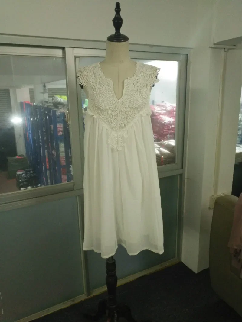 Vestido de maternidad de encaje Sexy para mujeres embarazadas, ropa de embarazo informal para sesiones fotográficas, vestidos de fotografía, ropa de