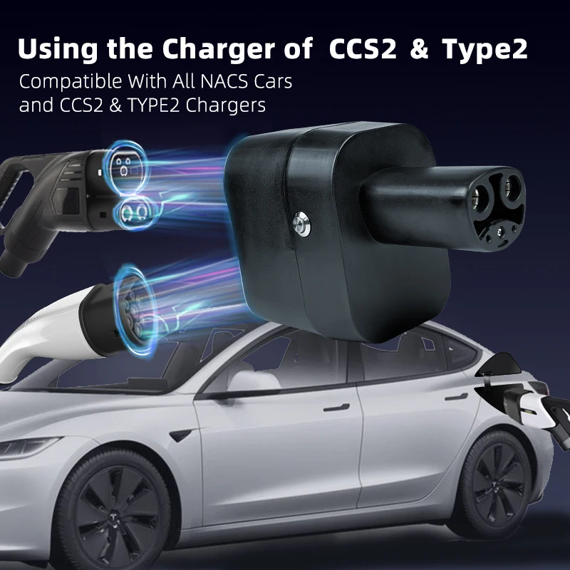 ccs2 to nacs EV Charging Adapter 250A CCS2 charging pile charge  for Tesla nacs  Car ev Charger ccs2 to tesla Adapter