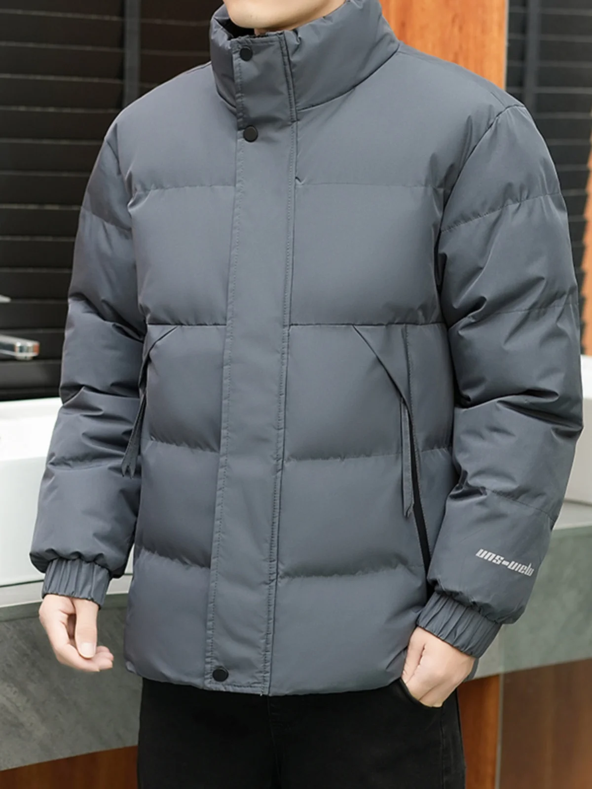 

Подростковая хлопковая куртка мужская утепленная на флисе, ветрозащитная, теплая зимняя верхняя одежда, модная городская молодежная одежда