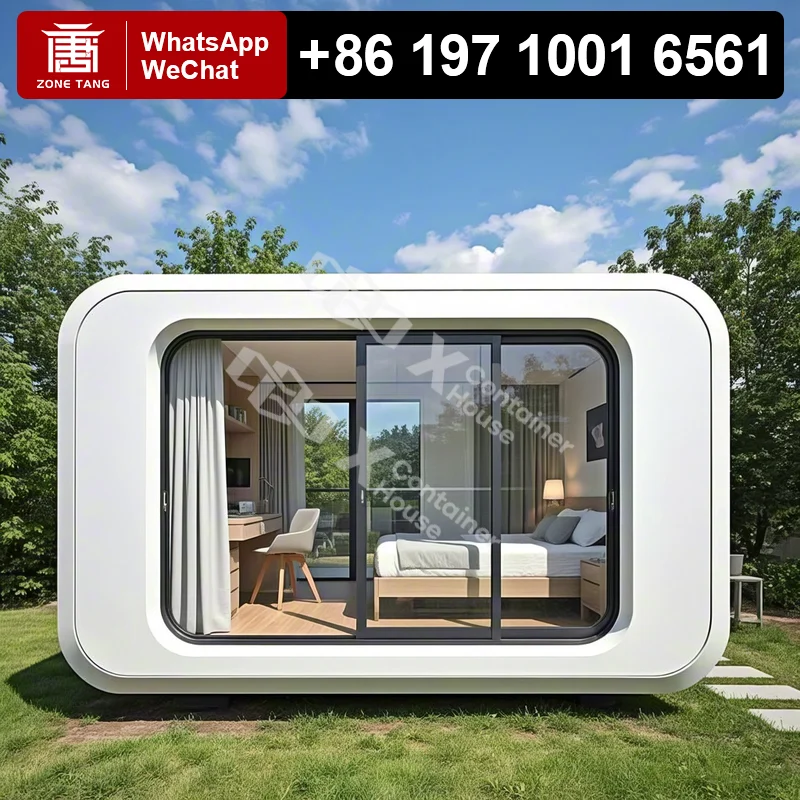 الجاهزة وحدات الصلب المحمول المقصورة أبل كبسولة منزل صغير مخيم المنزل عنبر للتخصيص تخطيط دائم تصميم مجموعات صغيرة