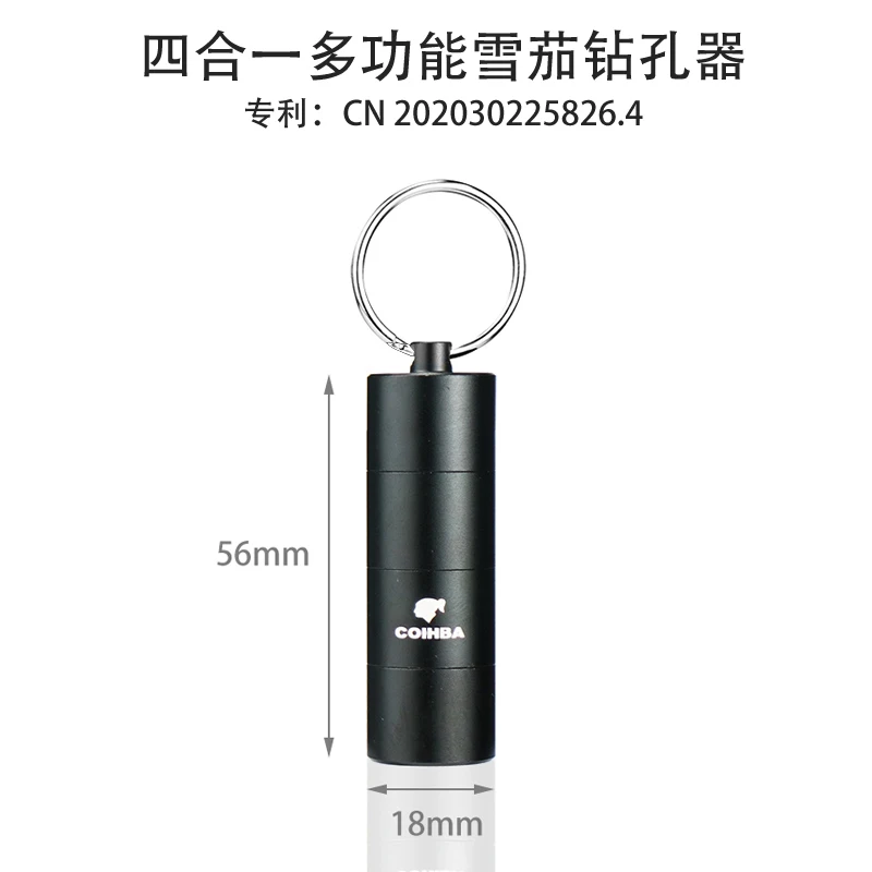 Cuba Cigar Drill 3-in-1 Hole Punch Cigar Opener 3-caliber Cigar Drill Portable Cigar Accessories