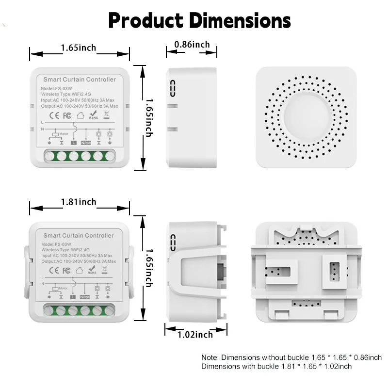 Tuya WiFi Curtain Switch Module - Smart Control for Electric Roller Shutter Blind Motor (Alexa/Google Home/Alice Supported view 5