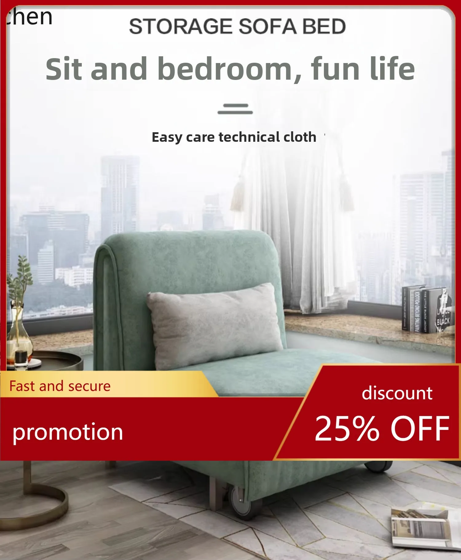 

CZ study simple lazy sofa bed single multi-function foldable small apartment sitting and lying dual-purpose