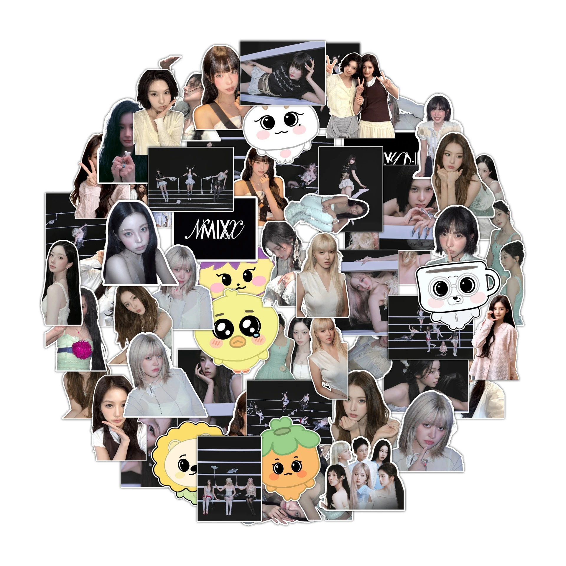 In-stock 63PCS NEW KPOP mini 5th album Heavy Serenade,NMIXX,Crescendo,Different Girl,LOUD,Lily,Haewon,Sullyoon,stickers,Decals
