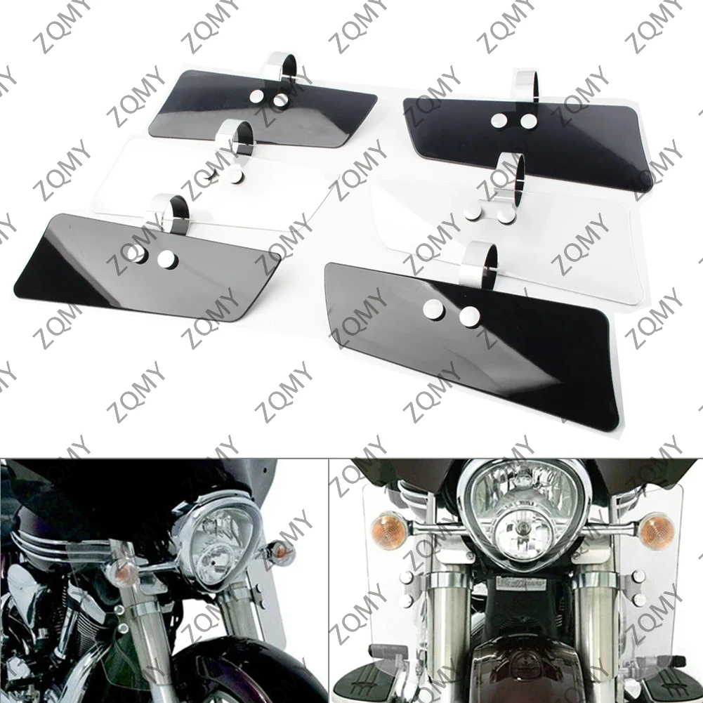 

1 Pair Motorbike Wind Fork Air Deflector For Honda VT1100C2 750 2000-07 & for Yamaha for Suzuki for Kawasaki VN1500D Vulcan