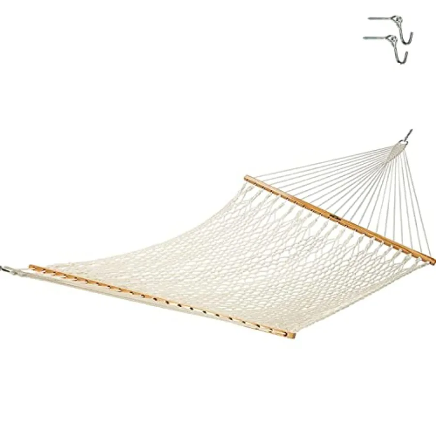 

Оригинальный гамак Pawleys Island 13OC Deluxe из хлопкового каната с бесплатными удлинительными цепями и крючками для крепления к деревьям, ручной работы, сделано в США, для использования на открытом воздухе.