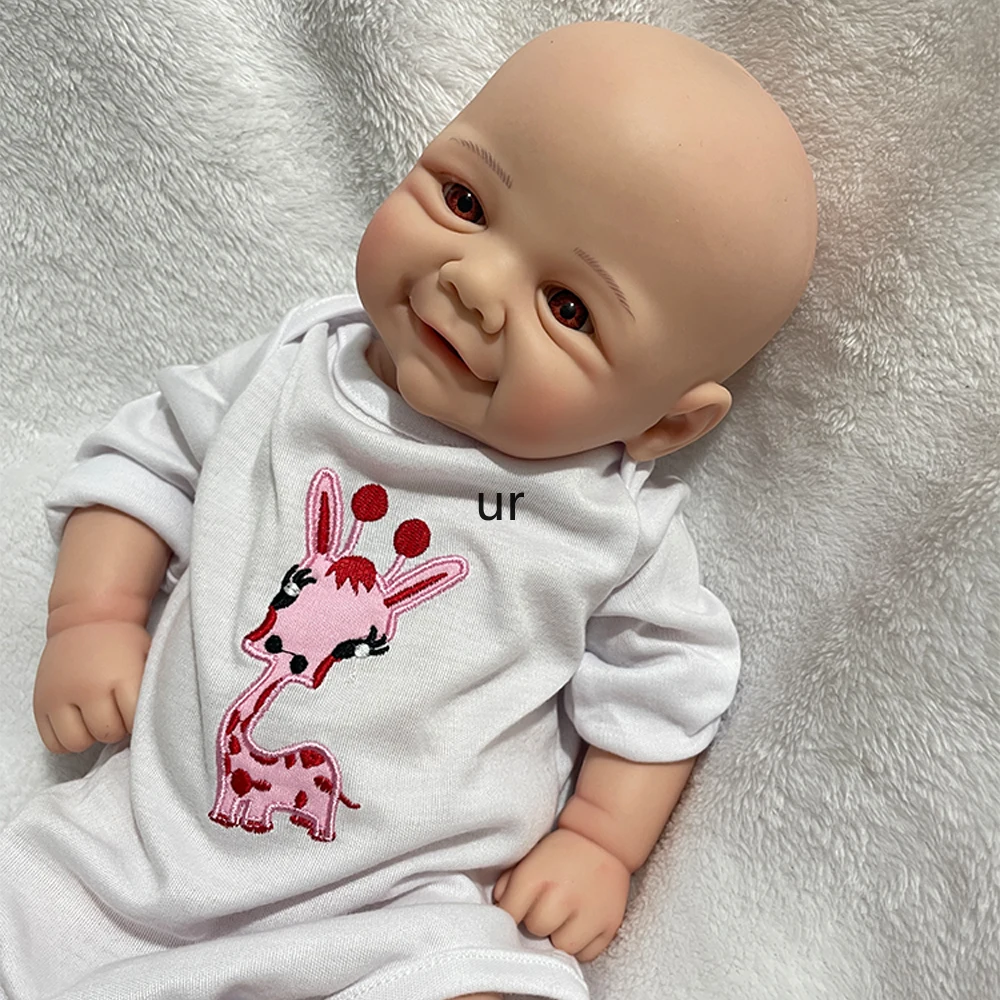 43cm Bonito Pliable Silicone Reborn Baby Doll Super Soft High-simulação Real Baby Girl Para Crianças Presentes de Natal Collectibles