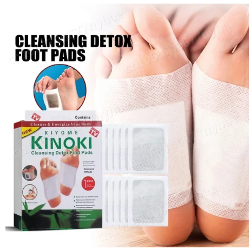 10Pcs/lot Kiyome Kinoki Cleansing Detox Foot Herbal Pads Detox Foot Patches Body Toxins Remove Feet Slimming Cleansing Harmful