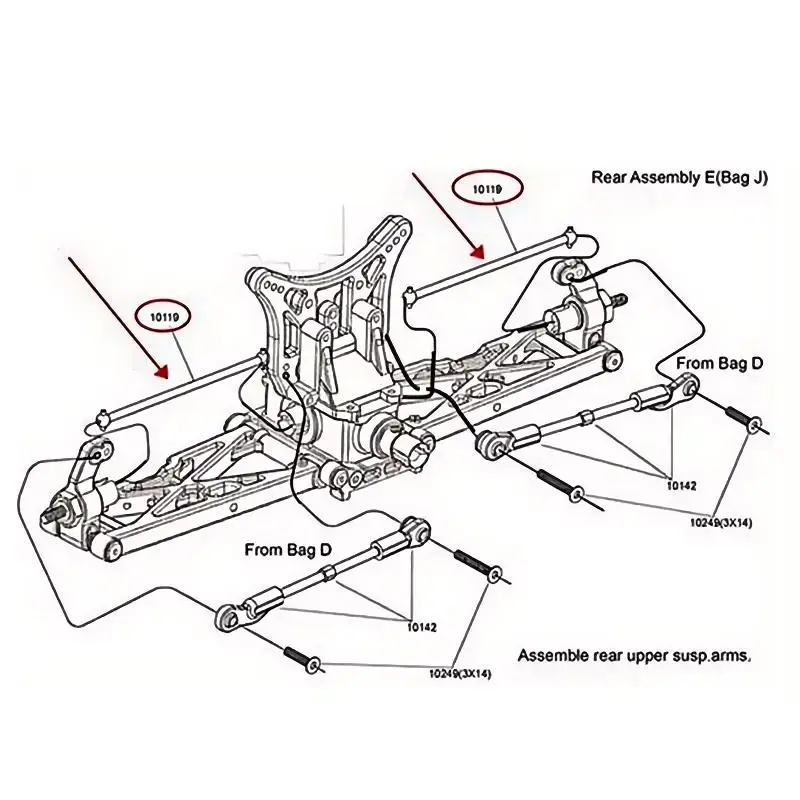 RC Auto Zubehör 10119 Hinten Hund-knochen Fit Für VRX Racing 1/10 Fernbedienung Spielzeug Auto Zubehör