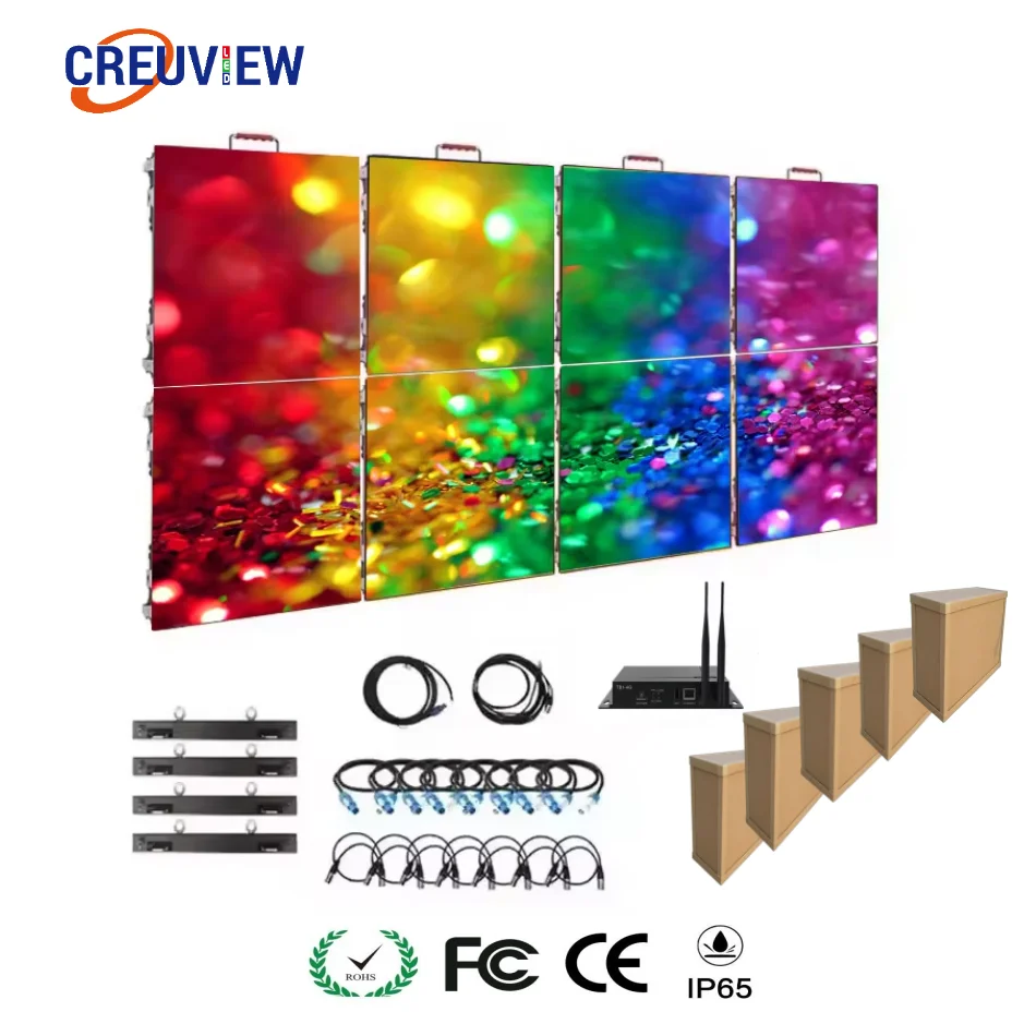 

High Refresh 3840HZ Outdoor P2.604P2.976P3.91P4.81 Rental LED Display Screen 6.56ftx3.28ft LED Video Wall For Advertising