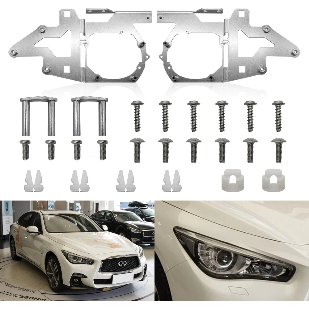 

Taochis Car-Styling Adapter Frame Headlight Bracket for Infiniti Q50/L 2014-2020 No-AFS original LED headlights retrofit holder