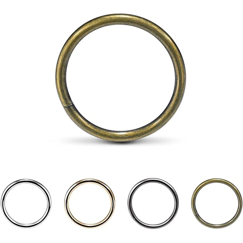 30Pcs 13-50mm Metal O Ring Hook Buckles for Strap Carabiner Rings Connect Bag Clip Buckle Dog Collar Chain Hooks Loop Accessory