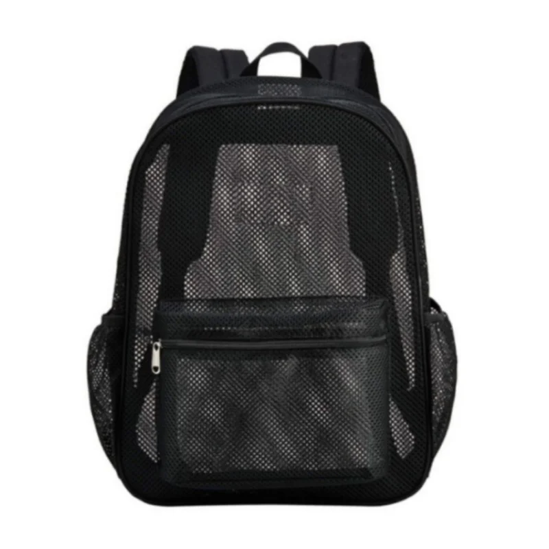 Women's Mesh Breathable Backpack Portable Hollow Casual Outdoor Travel Storage Bag 41cmx26.5cmx14cm