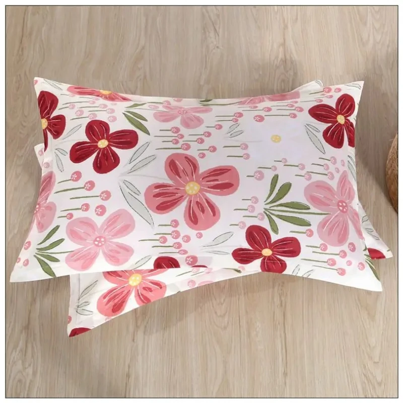 Home Hotel Pillowcase Pair of Jacquard Polyester With Cotton Pillowcase 48x74cm Solid Color Fashionable Home, No Pillow Core