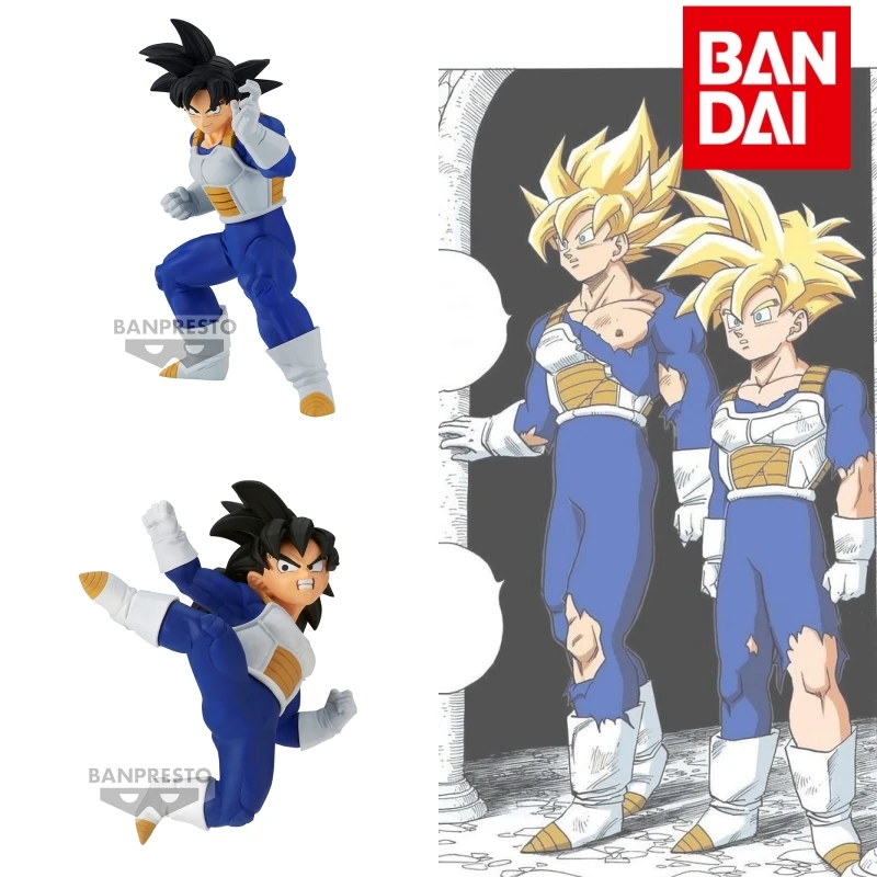 Bandai Genuine Original Anime Dragon Ball Z Son Goku Son Gohan Figurines Statue Action Anime Figures Collectible Model Ornaments