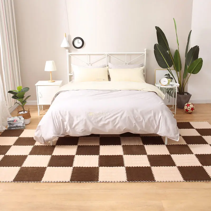 20pcs Splicing Mat Ins Style Room Carpet, Bedroom, Children\'S Bedside Blanket, Stain Resistant Living Room, Floor Mat 30*30 Cm