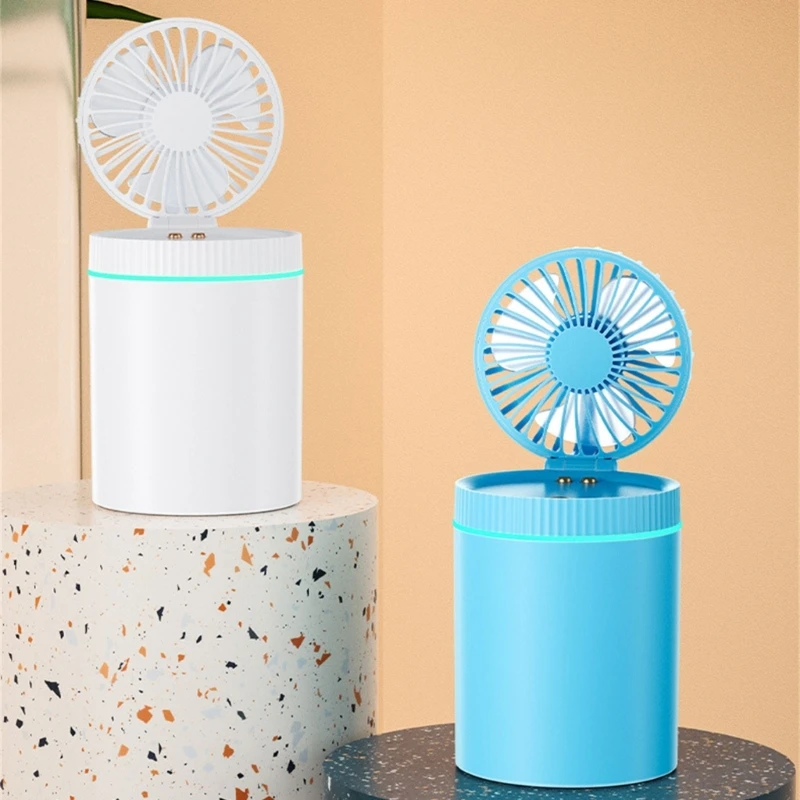 แบบพกพา 3 ความเร็วลมพัดลมตั้งโต๊ะ Night Light USB ชาร์จปรับพับได้สำหรับ Home Office Travel Dropship